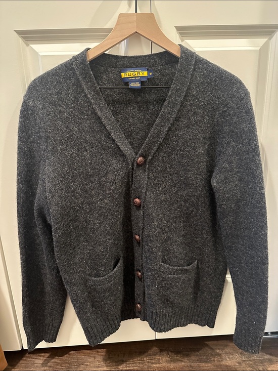 Ralph Lauren Other - Ralph Lauren Rugby Dark Charcoal Button-Front Cardigan